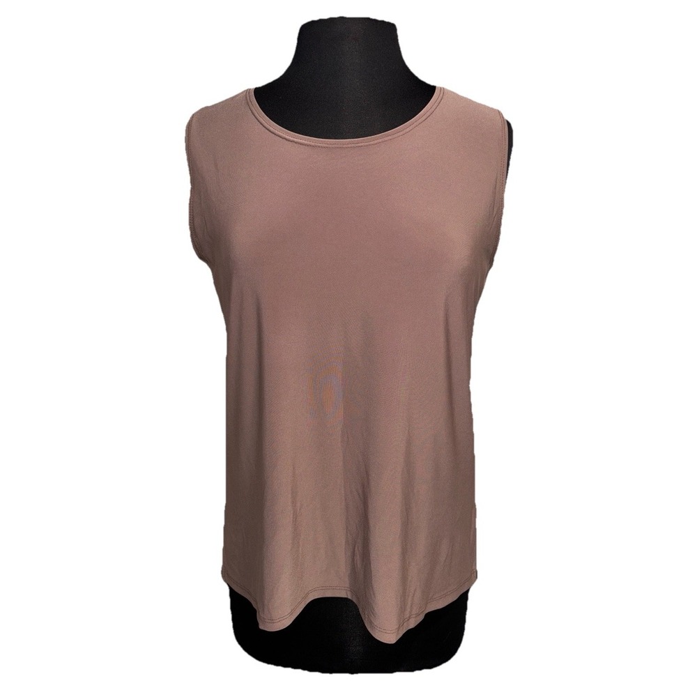 NWT Sleeveless Tank Top by Sea & Anchor Size Small Brown Stretch Made in USA - Picture 1 of 8
